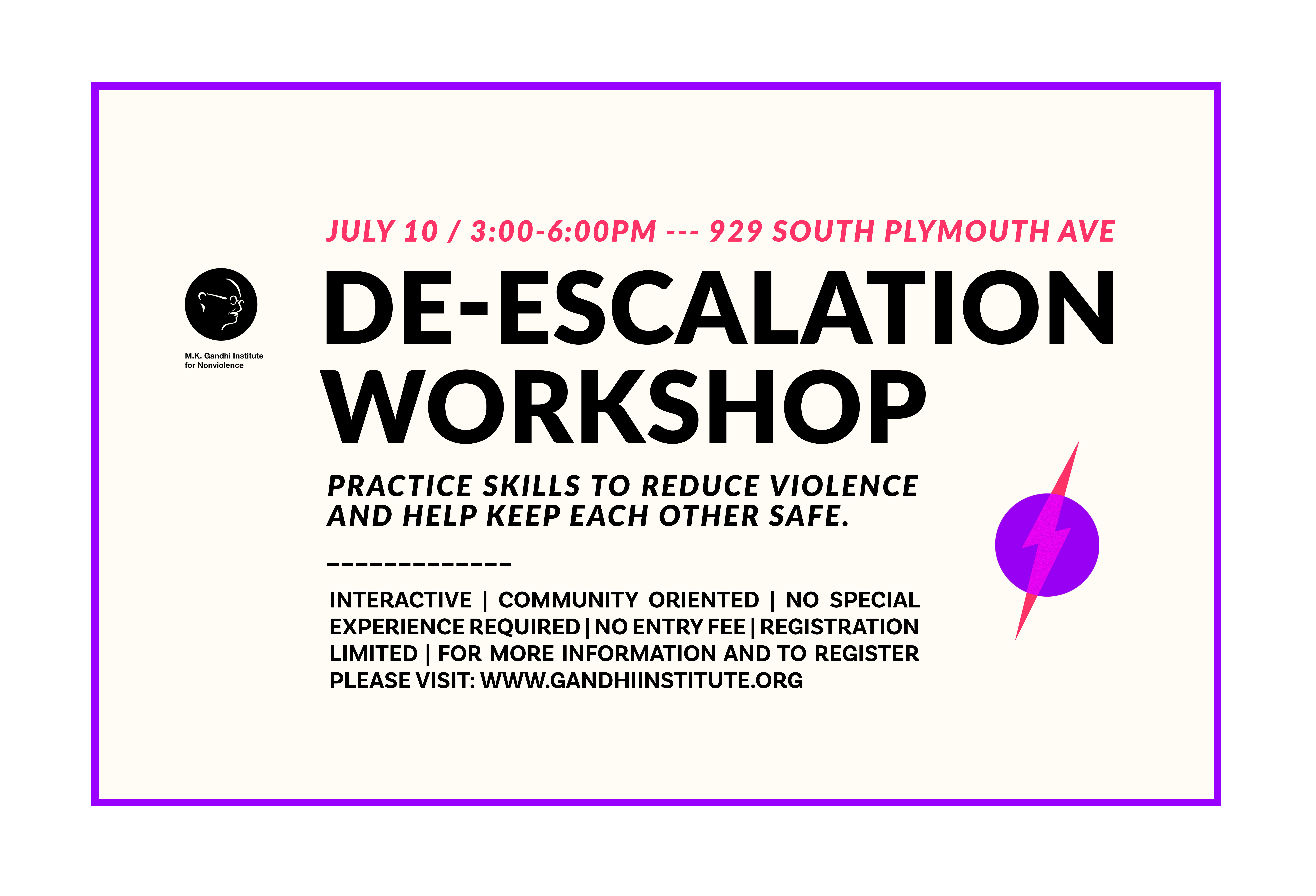 DE-ESCALATION
