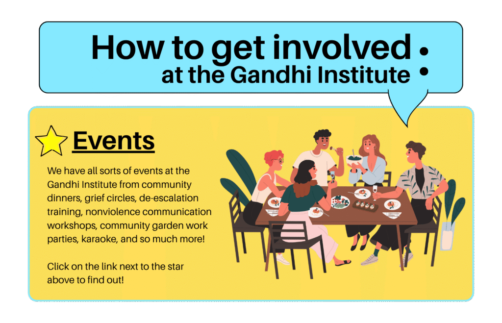 showing people ways to get involved in events